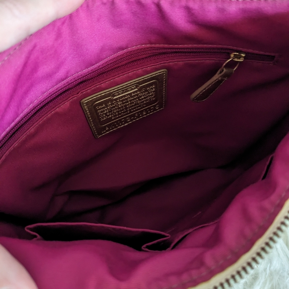 Vintage Coach Tattersall Rainbow Grid Crossbody Purse NOK 1173-F19175 - Picture 12 of 15